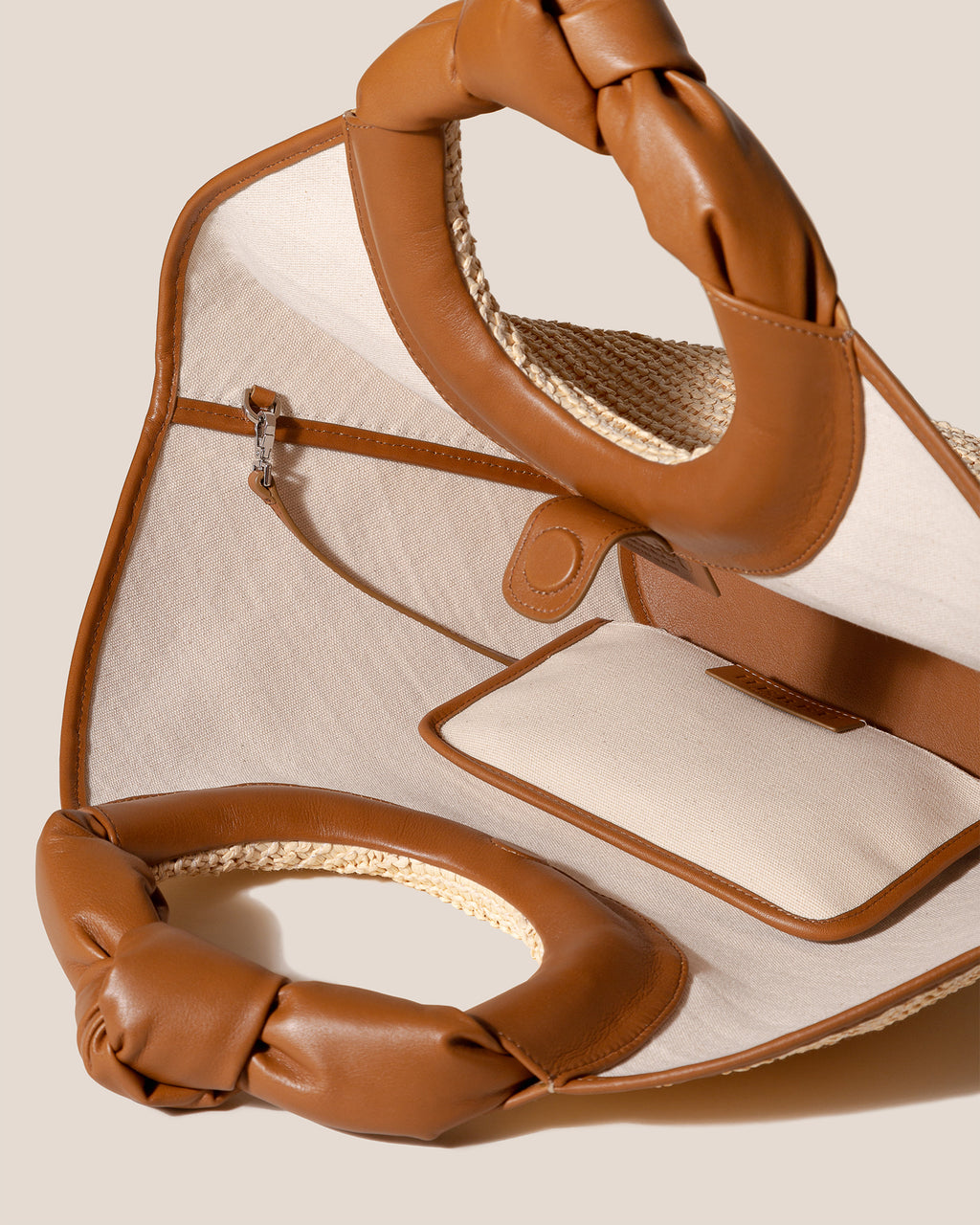 CASTELL RAFFIA - Knotted-handle Tote Bag