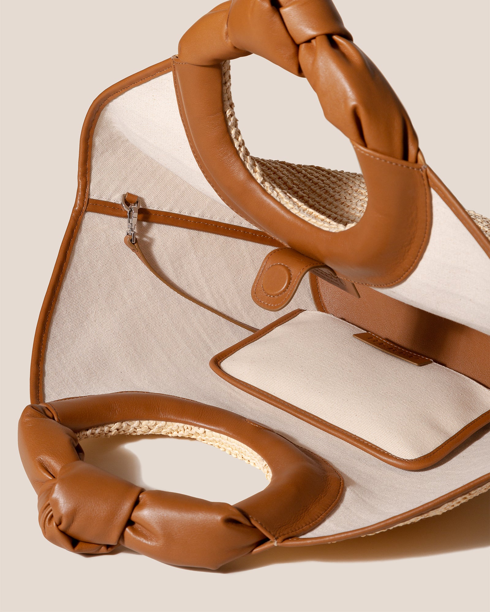 CASTELL RAFFIA - Knotted-handle Tote Bag