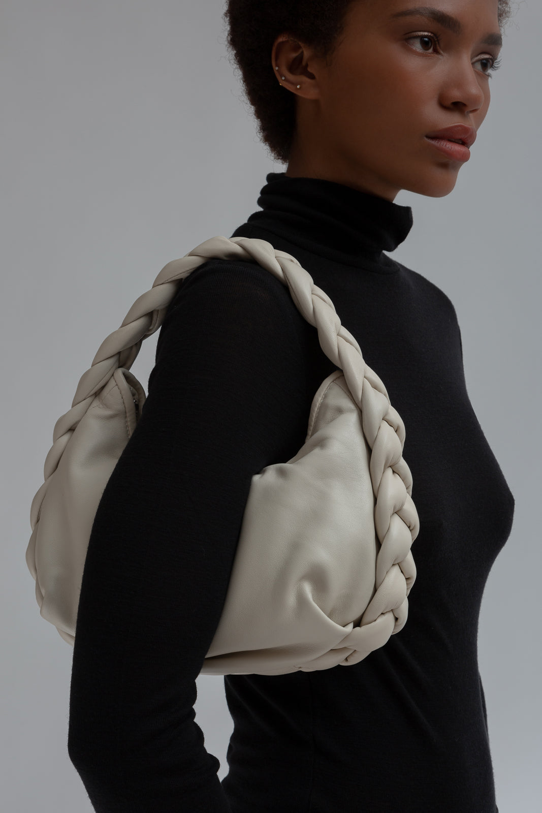 ESPIGA - Plaited Padded-detail Shoulder Bag