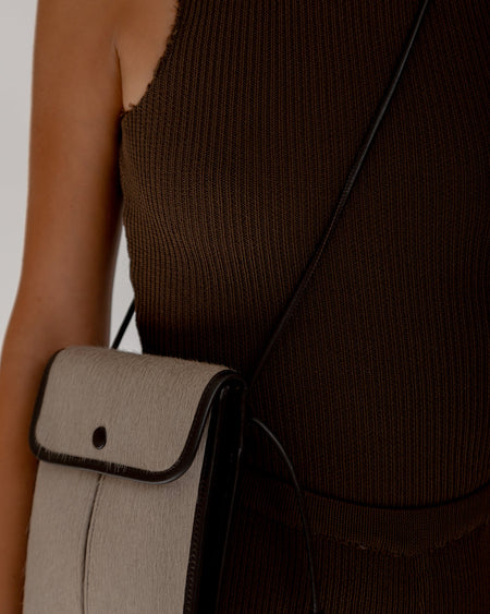 TERRA CALF HAIR - Square-Flat Crossbody Bag