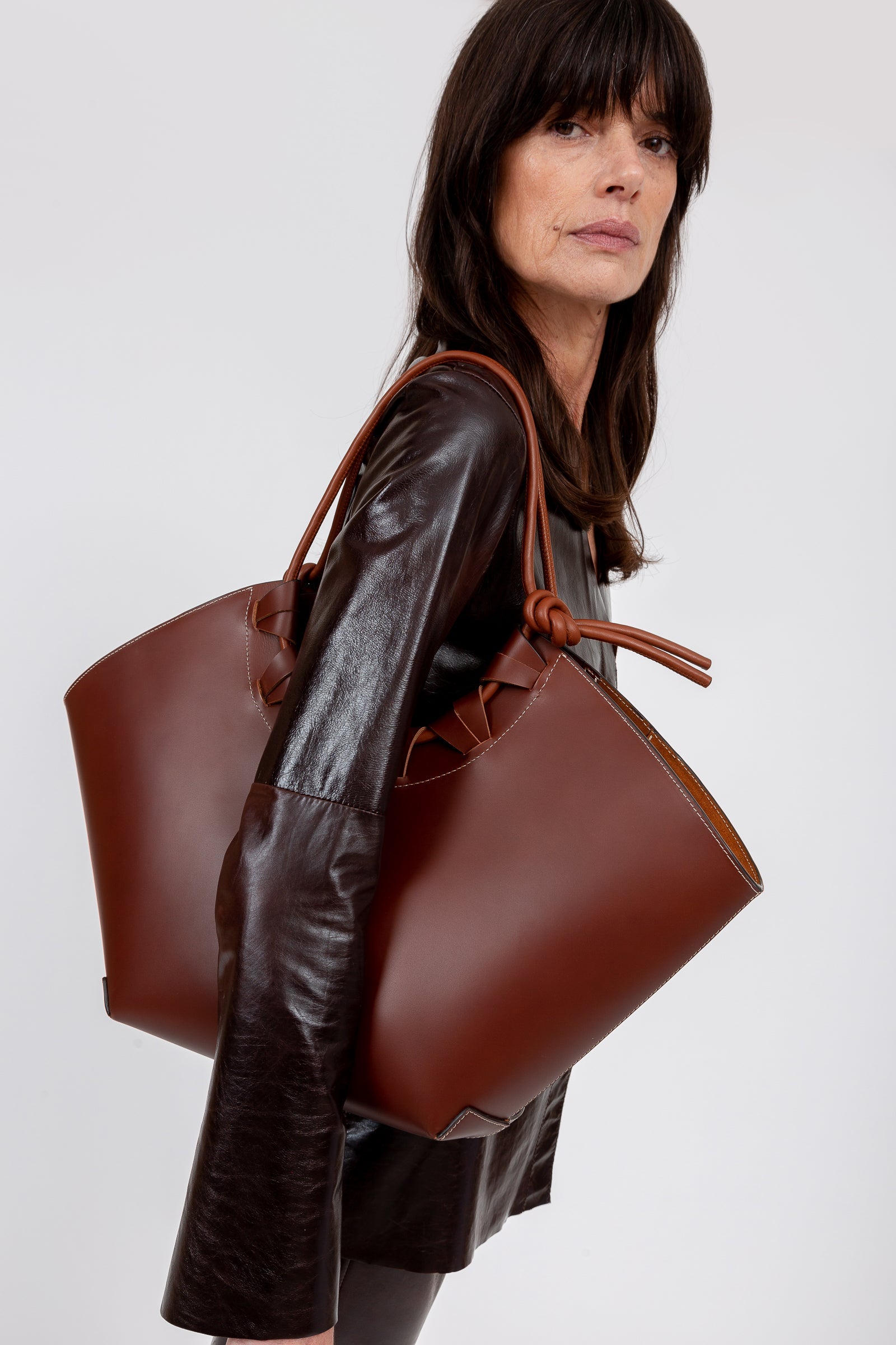 Veronica Beard Cordell Leather Tote Bag