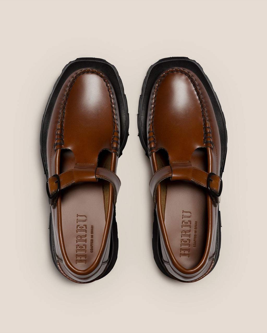 ALBER SPORT - Tread Sole T-Bar Loafer