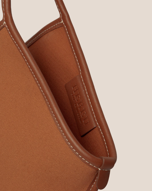 Brown Bauza woven-leather shoulder bag, Hereu
