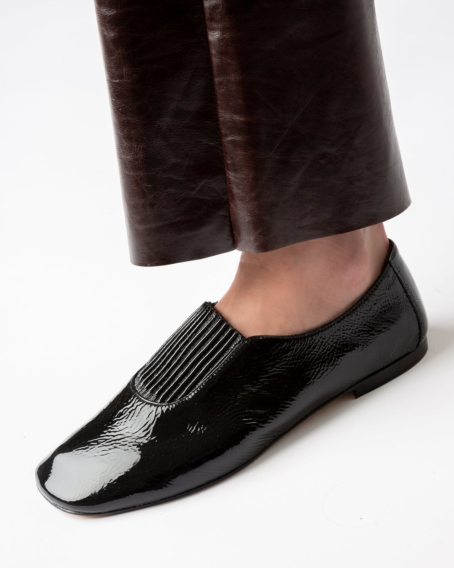 CAOMA CRINKLED GLOSSY - Elasticated Slip-on Shoe