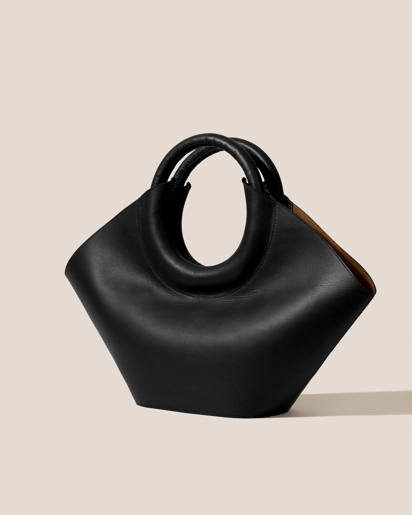 CABASSA - Round-handle Leather Tote Bag