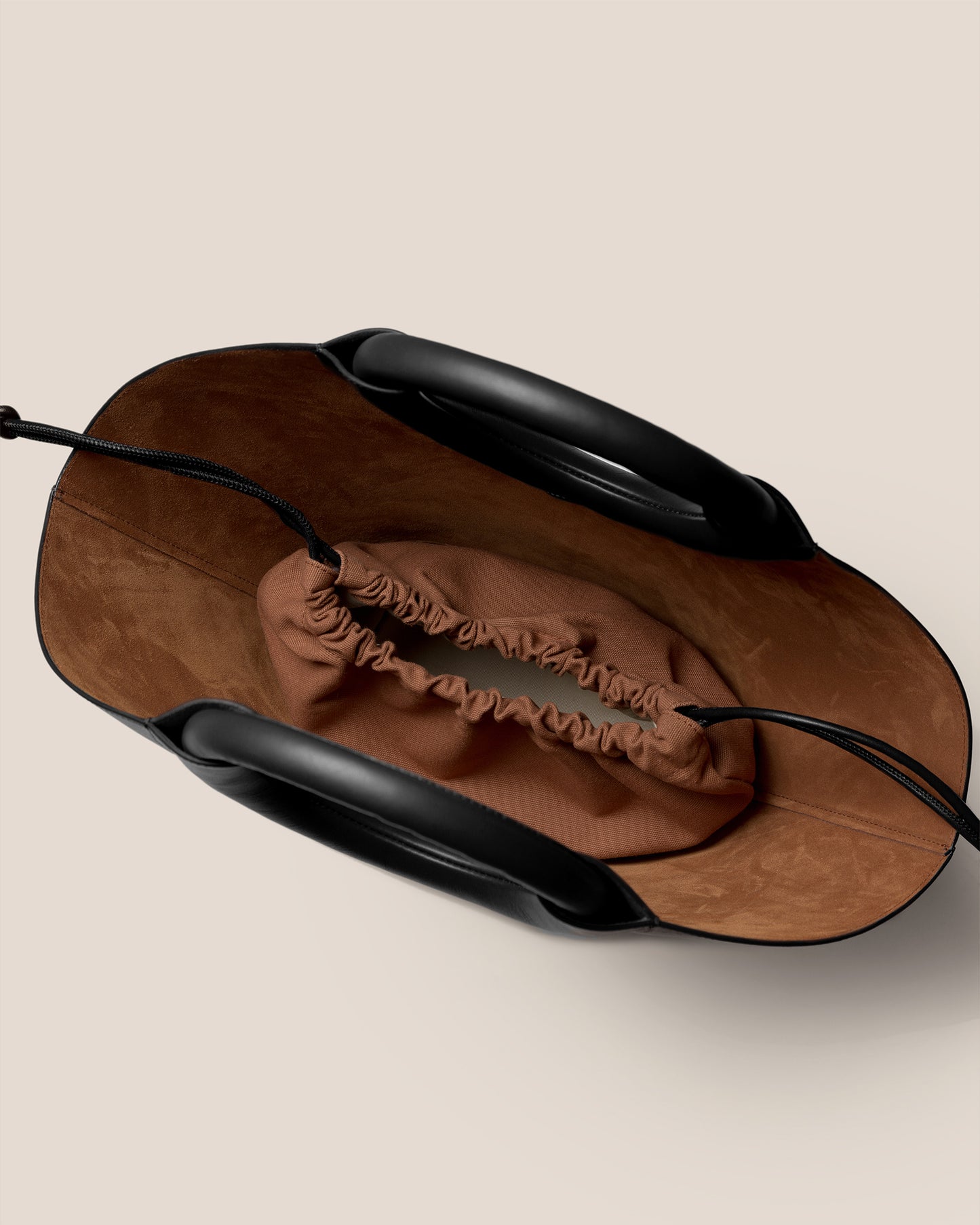 CABASSA - Round-handle Leather Tote Bag
