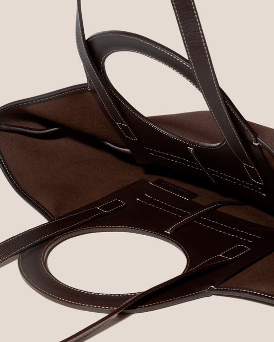CALA S - Leather-trimmed Canvas Tote Bag