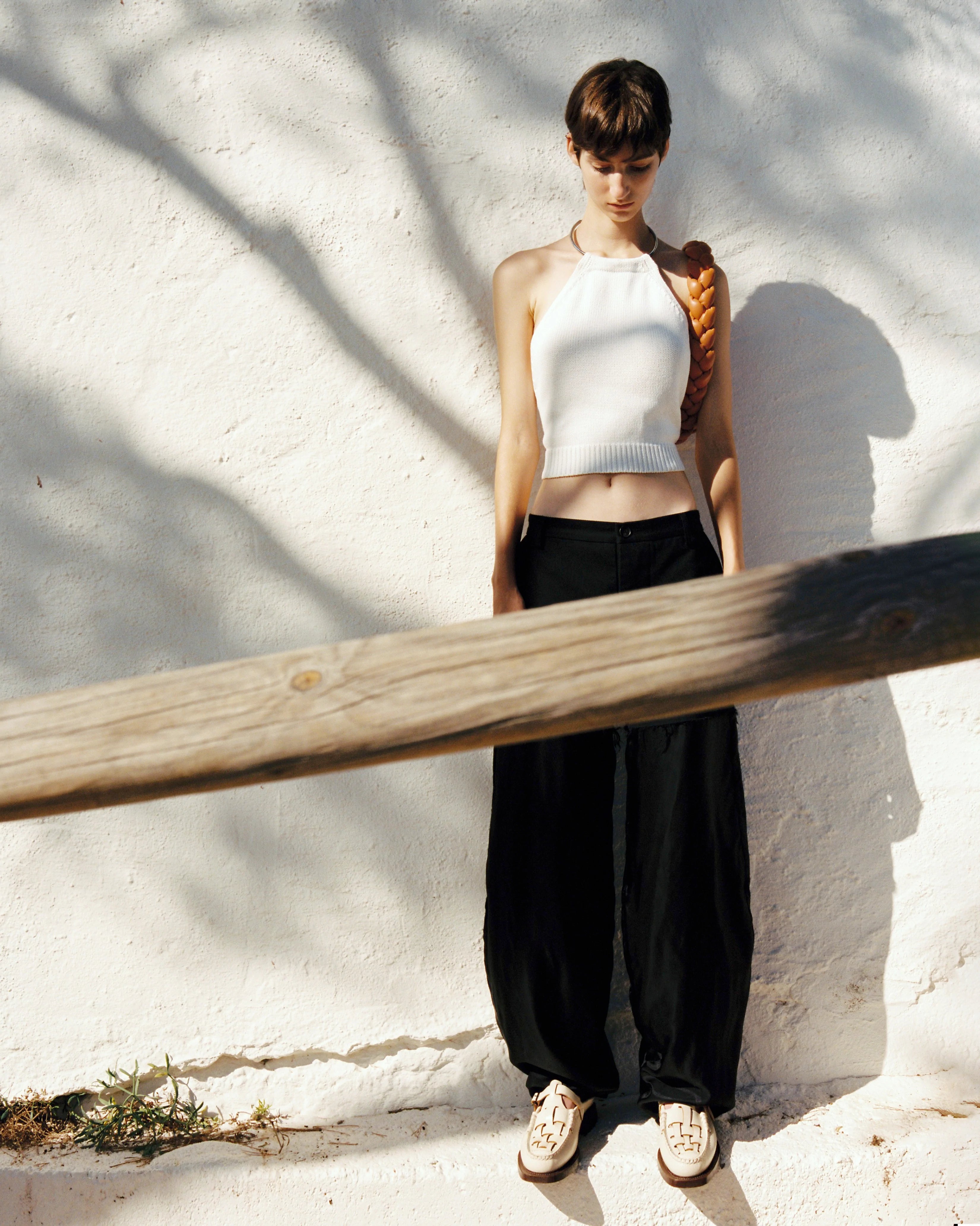 BONELL - Woven T-bar Mule Loafer