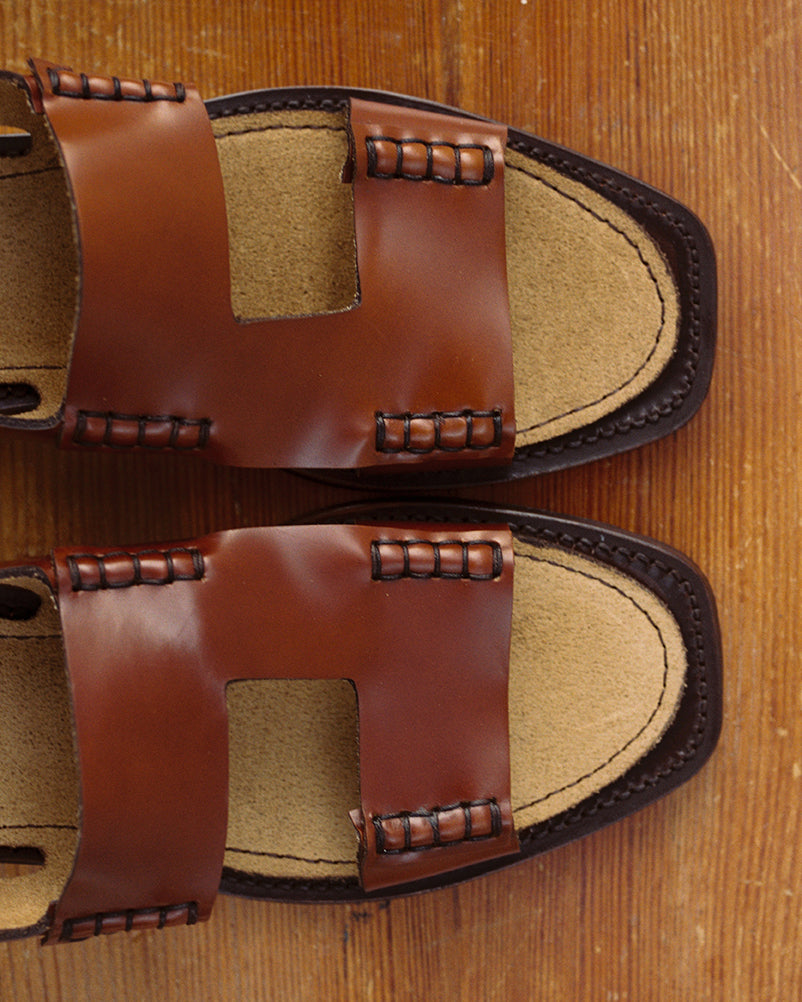 Loafer sales sandals leather