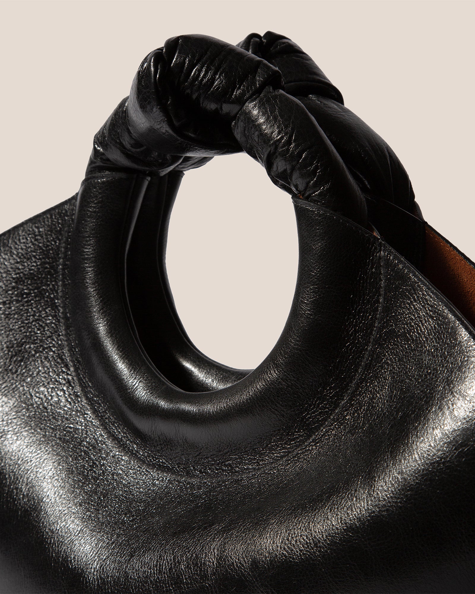 Hereu Castell Leather And Raffia Tote Bag in Black