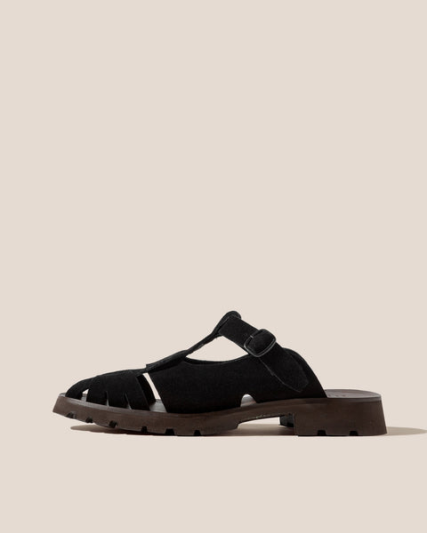 スペイン発♪HEREU☆ LICIA Square Toe Fisherman Mule Clog PEDRA - Squared Closed-Toe Fisherman Sandal – Hereu Studio