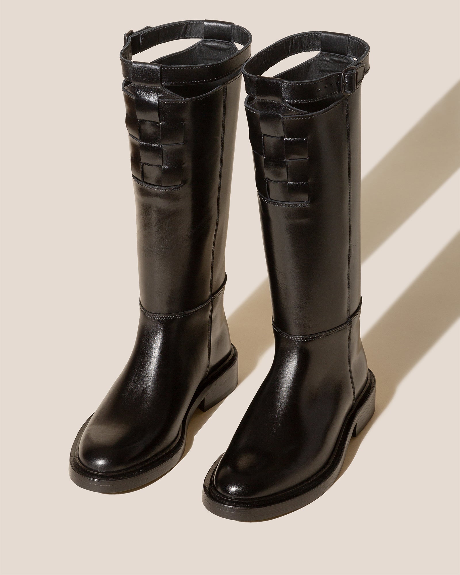 Pull up knee high hot sale boots