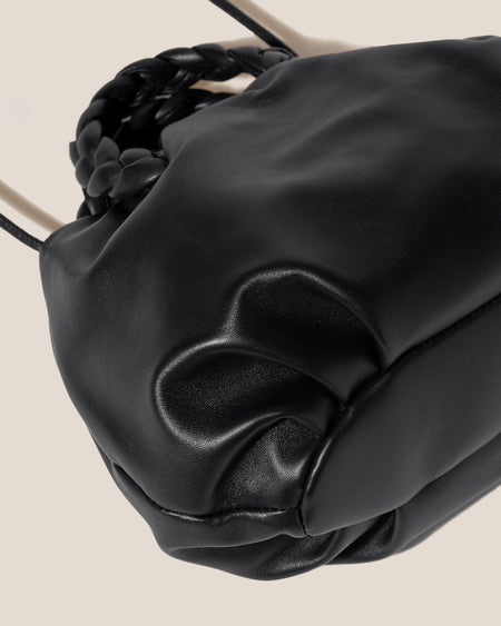 BOMBON M - Medium Plaited-handle Leather Handbag