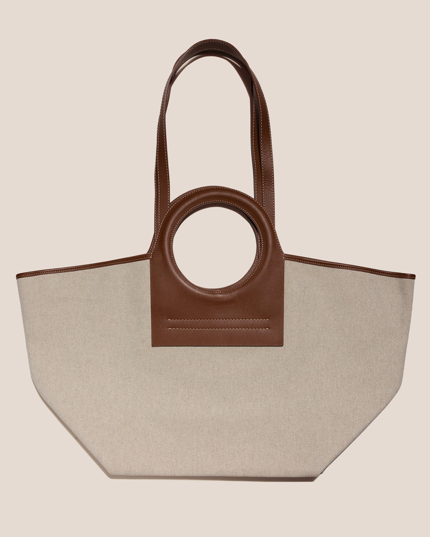 Hereu Cala Small Canvas Tote Bag, Beige/Chestnut, Women's, Handbags & Purses Tote Bags & Totes