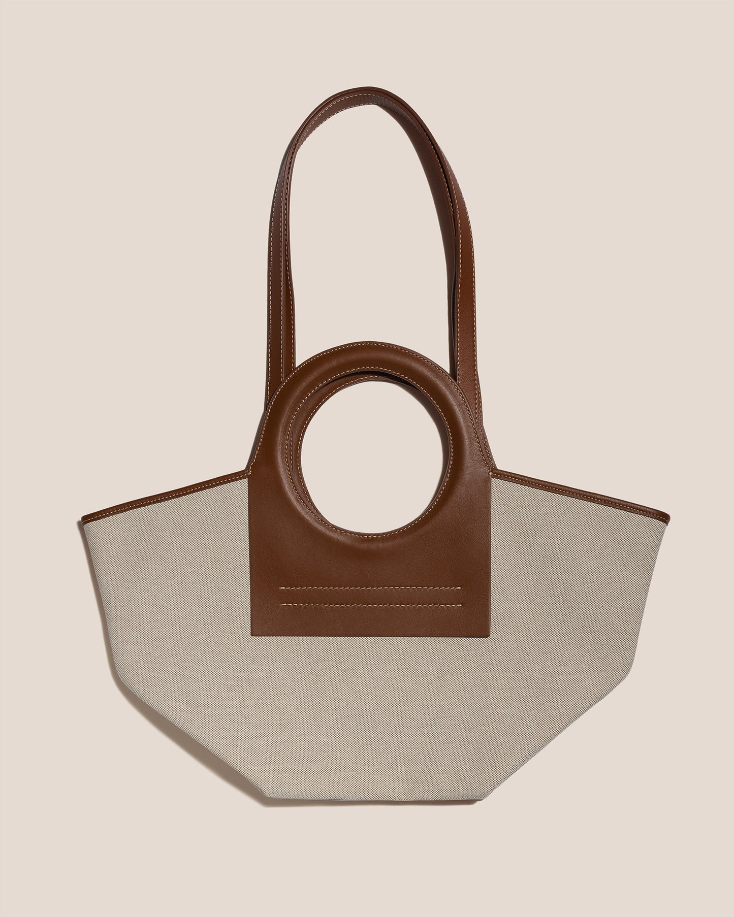 Hereu Cala Small leather-trimmed canvas tote bag - ShopStyle