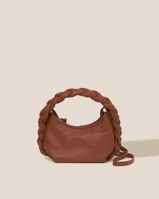 HEREU Coloma Small Woven Leather Tote