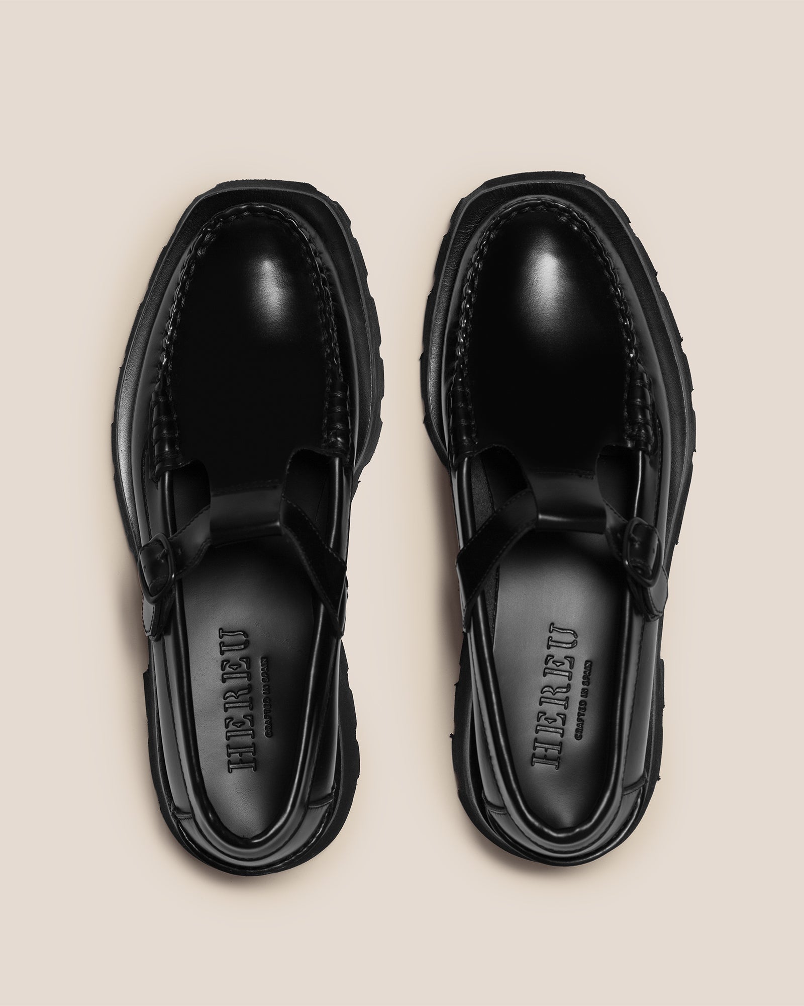 ALBER SPORT - Tread Sole T-Bar Loafer