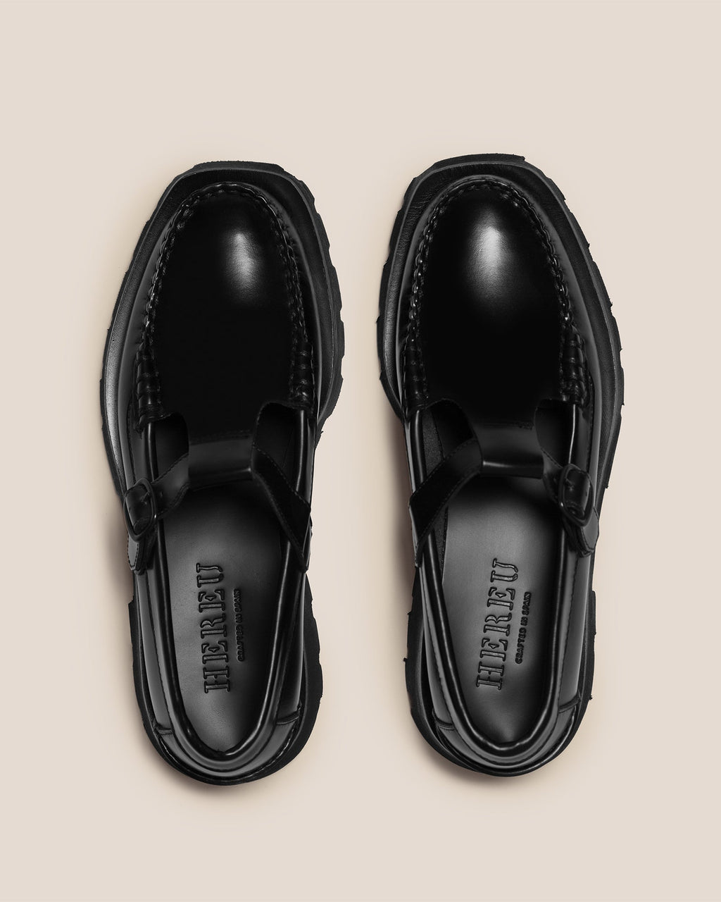ALBER SPORT - Men's Tread Sole T-Bar Loafer