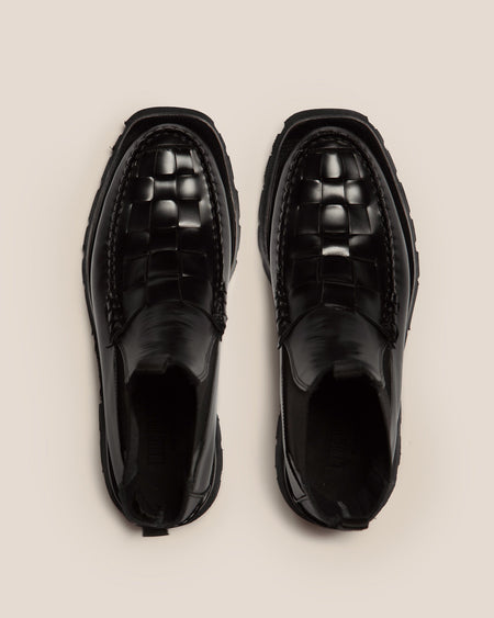 ALDA WOVEN SPORT - Tread Sole Interwoven-detail Low-calf Chelsea Boot