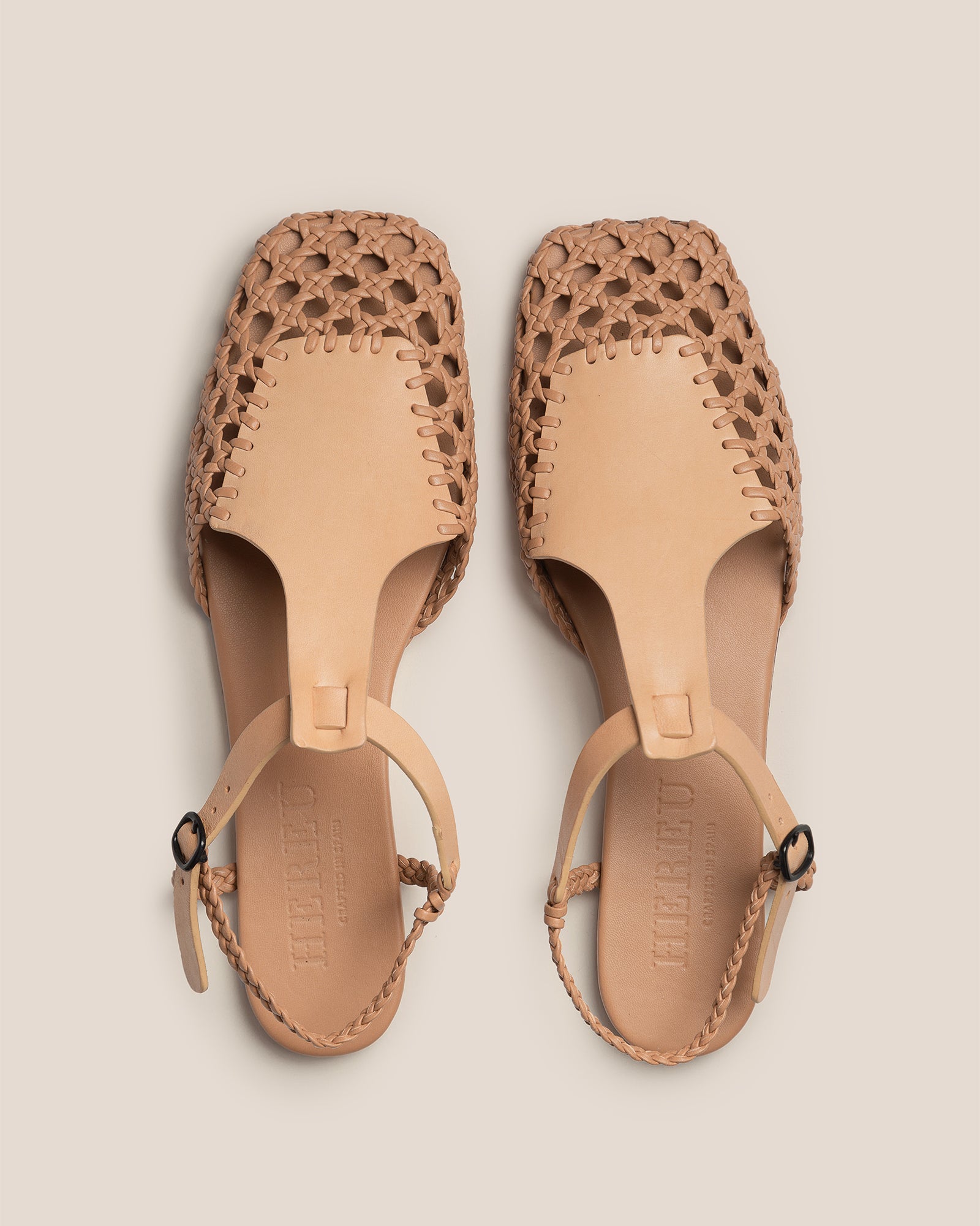 Hereu Reixa Leather T-bar Sandal in Natural | Lyst